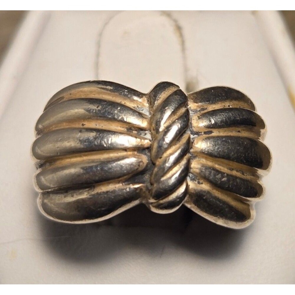 Thick vintage sterling silver ring sz 5